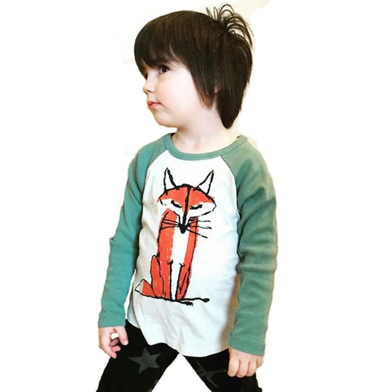

SOSOCOER Kids T Shirt Brand Long Sleeve T-shirt For Girls Boys Clothes 2017 Autumn Cute Cartoon Animal Kids Baby T-shirts Brand