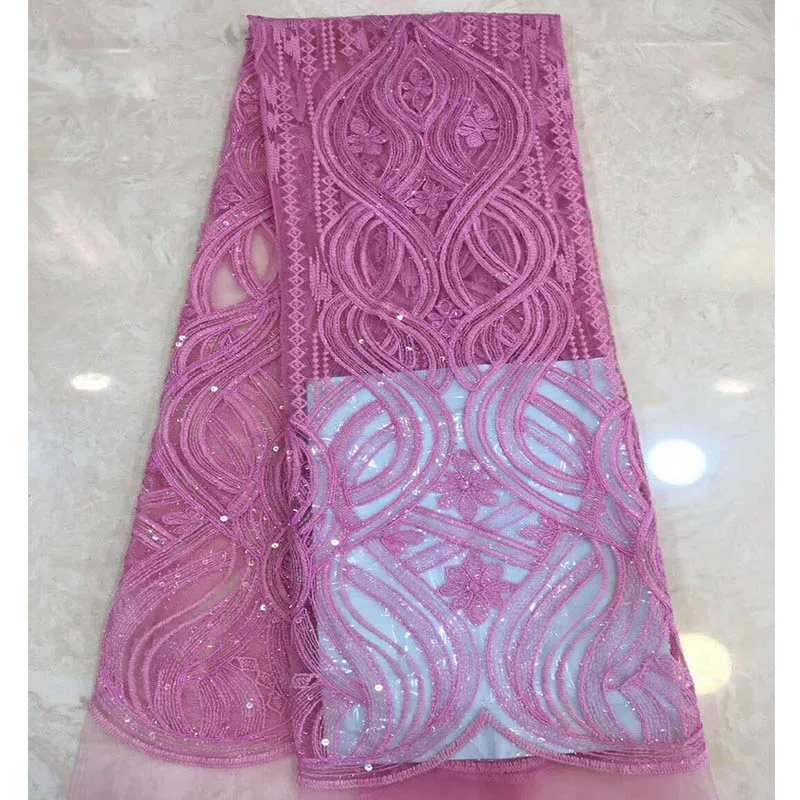 Hot selling Light purple african Sequins swiss voile lace high quality best cotton France fabric for wedding 5 yards/piece |