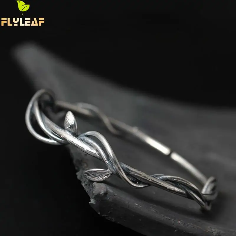 Женский Винтажный Браслет манжета Flyleaf Открытый браслет из стерлингового