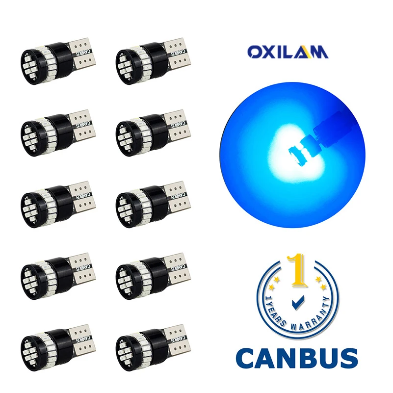 10 шт./лот T10 светодиодная Canbus 194 W5W Автомобильная лампа Внутреннее освещение для
