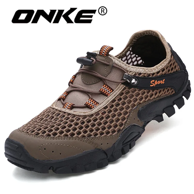 Onke Summer Men Sneakers Breathable Road Running Shoes Anti-Skid Outdoor Trainers Male Sport Comfortable Walking Shoe | Спорт и