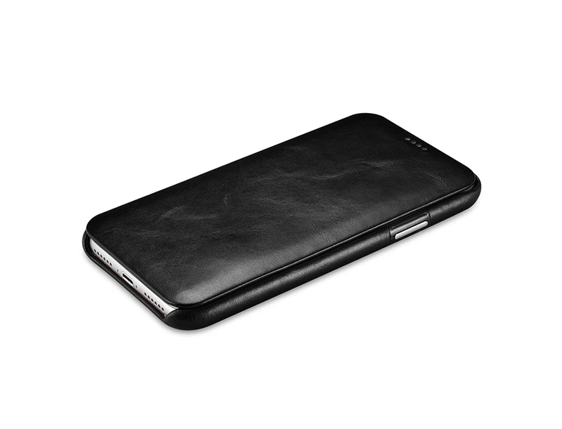 Ретро Тонкий чехол-книжка из натуральной воловьей кожи для iPhone X XR, бизнес-чехол из натуральной кожи для смартфона Apple iPhone XS Max