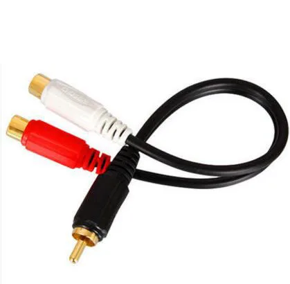Кабель сплиттер для видеосъемки Y 20 см 1 RCA папа 2 мама высокое качество желтый