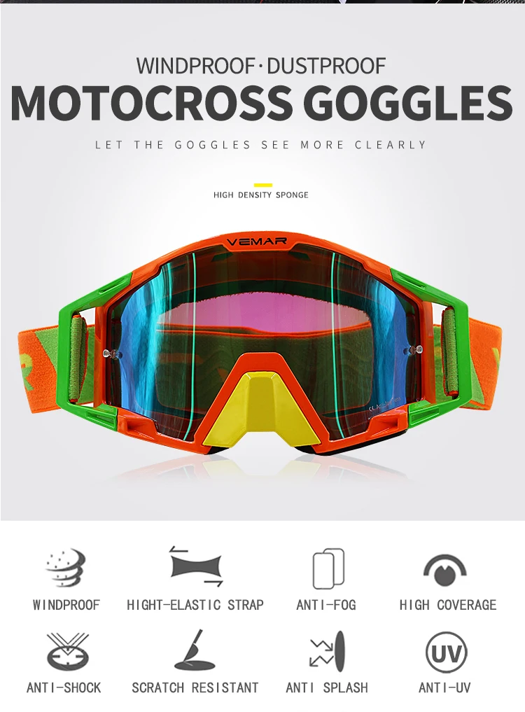 Новые мотоциклетные очки MTB MX МОТОЦИКЛ грязи велосипед шлем очки Экстремальные виды спорта Gafas мотоциклетные очки с пленкой