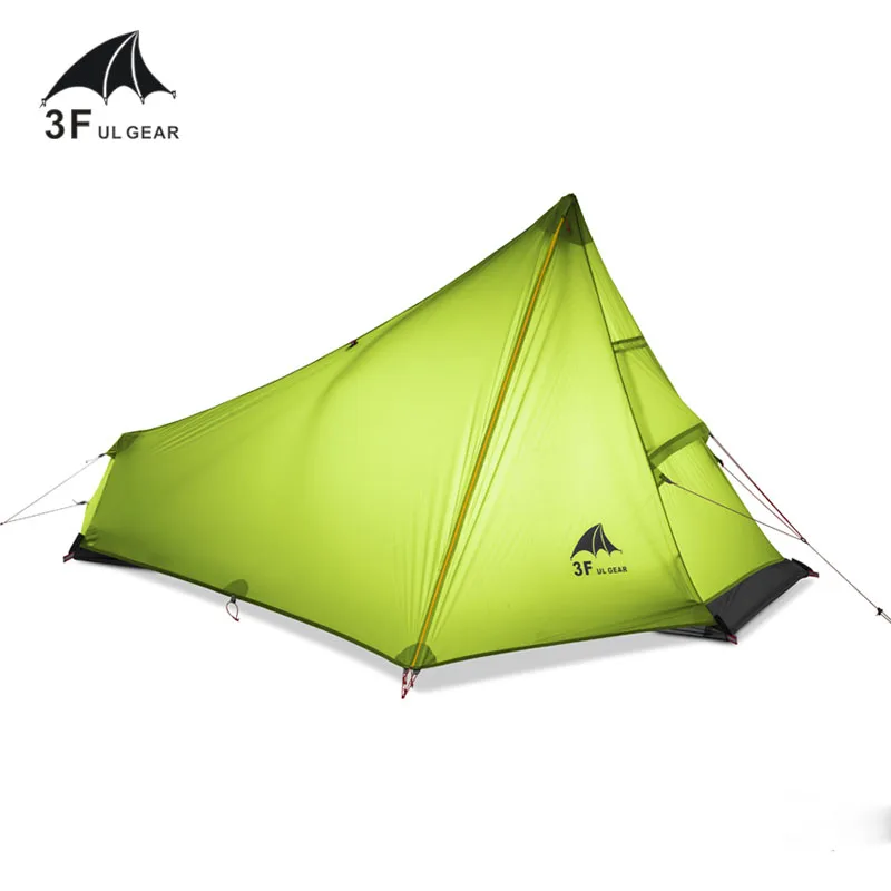 Сверхлегкая палатка 3F UL GEAR Oudoor для кемпинга 1 человек профессиональная 15D