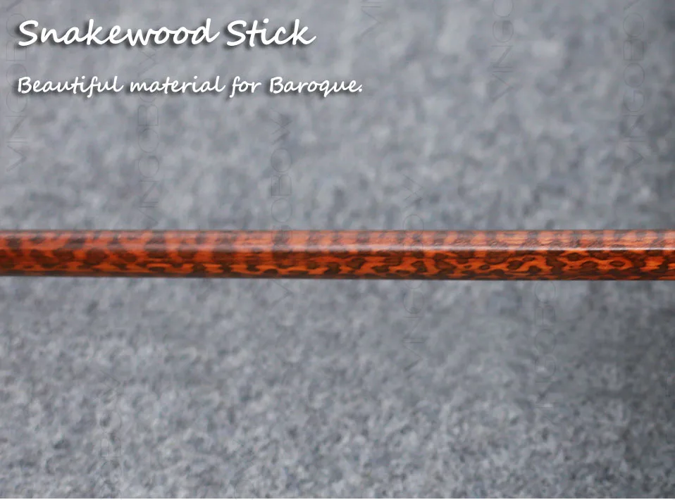 Vingopow Профессиональный Snakewood барокко Скрипка Лук 74,5 см Расширенный выпуск сладкий и чистый тон прямой и хорошо сбалансированный 4/4