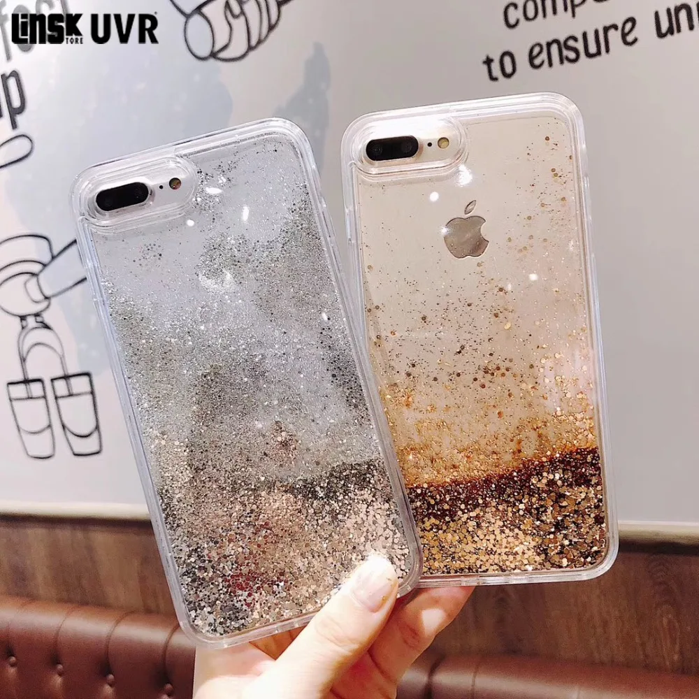 Шикарный Роскошный прозрачный чехол для iphone 6 S 7 8 plus X XS MAX XR зыбучие пески Capa Fundas |