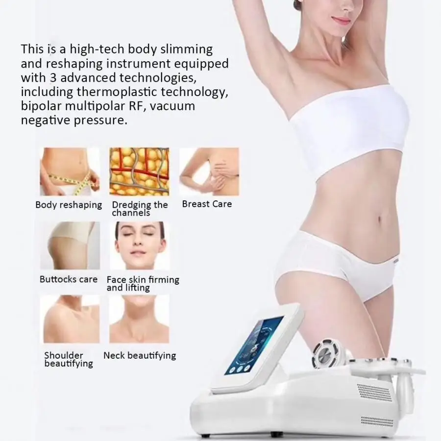 Multipolar RF Thermoplastic Vacuum Blasting Fat Instrument Body Slimming Skin Lifting Machine Massage Relaxation