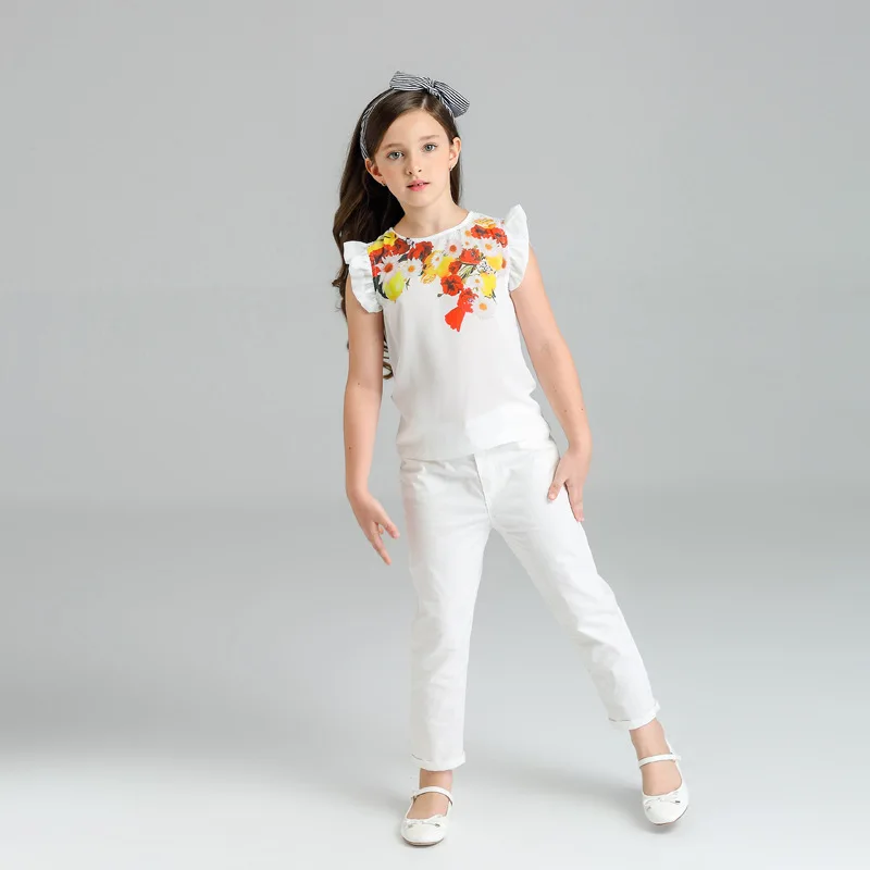 Мода Лето младенческой одежды малыша новорожденных девочек одежда наборы 2 шт.