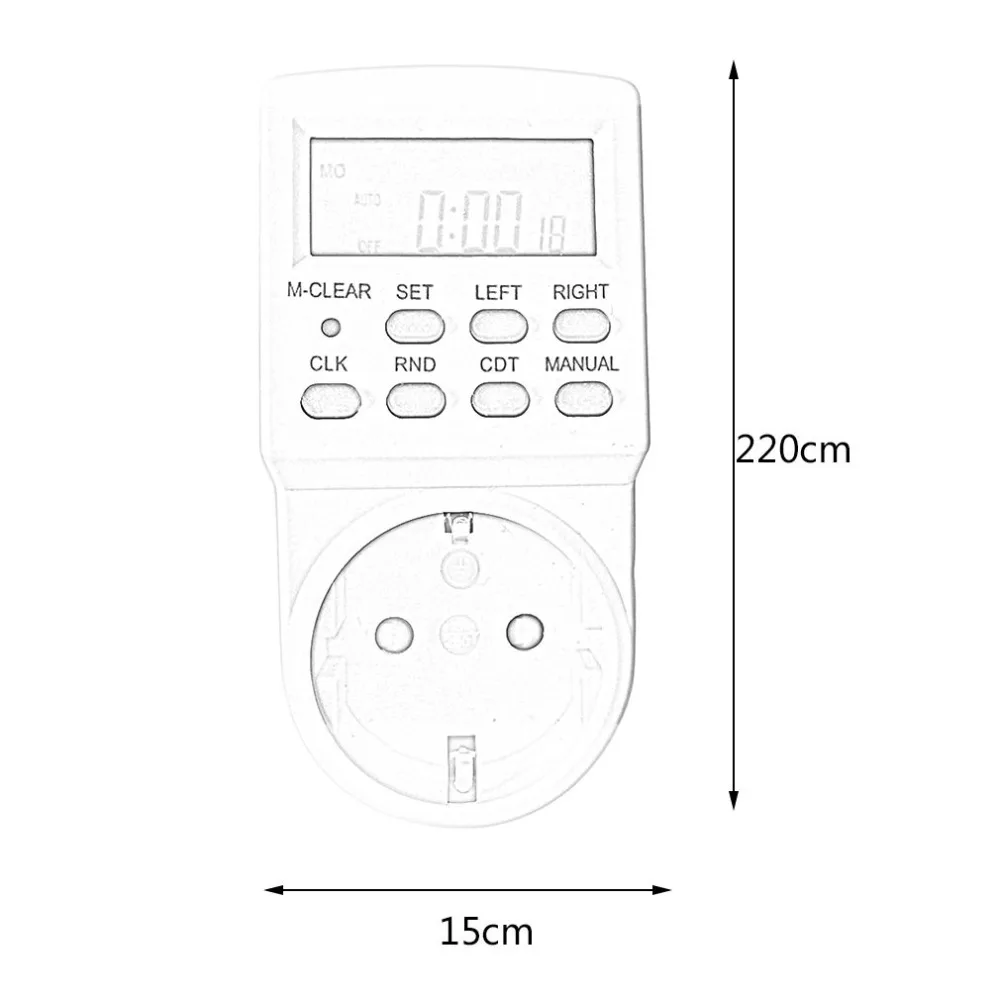 24 h 7 дней ЕС Plug таймер разъем цифровой ЖК-дисплей Мощность переключатель