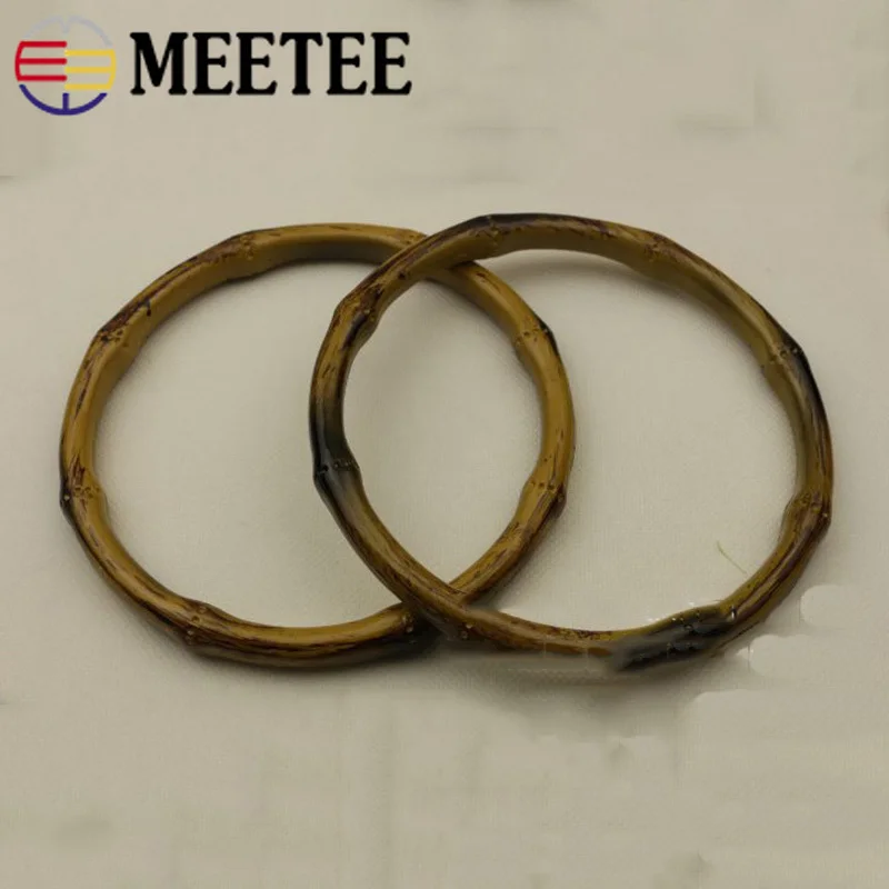 Meetee 2/6 шт. 13 см высокое качество ручная ручка круглая имитация бамбукового