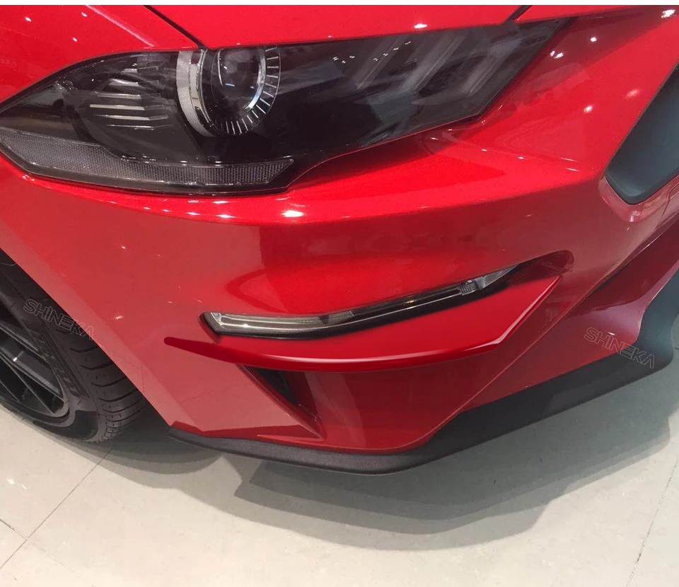 Автомобильные наклейки для Ford mustang углеродное волокно передний противотуманный светильник для век декоративная крышка для Mustang+ аксессуары для стайлинга автомобилей