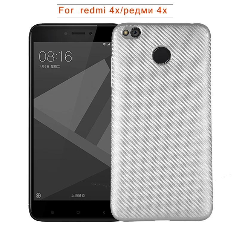 углеродные волокна узор силиконовый чехол на xiomi xiaomi redmi 4x чехлы мягкий