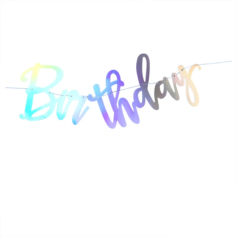 1pcs birthday banner Переливающиеся поделки бумажный веер с днем рождения баннер вечерние DIY цветок ремесла веер Декор флаг детский душ домашний декор принадлежности - Цвет: 1pcs birthday banner