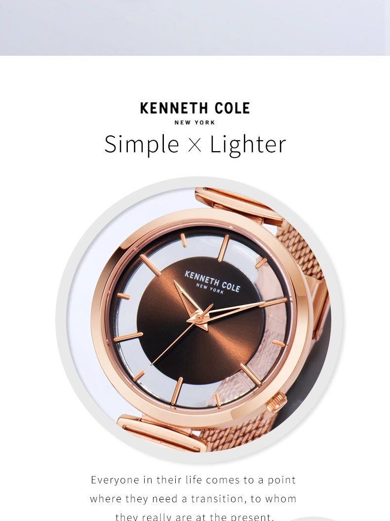 Kenneth Cole, Новое поступление, женские часы, кварцевые часы, сталь, золото, серебро, ремешок, браслет, роскошный бренд, часы KC50232004