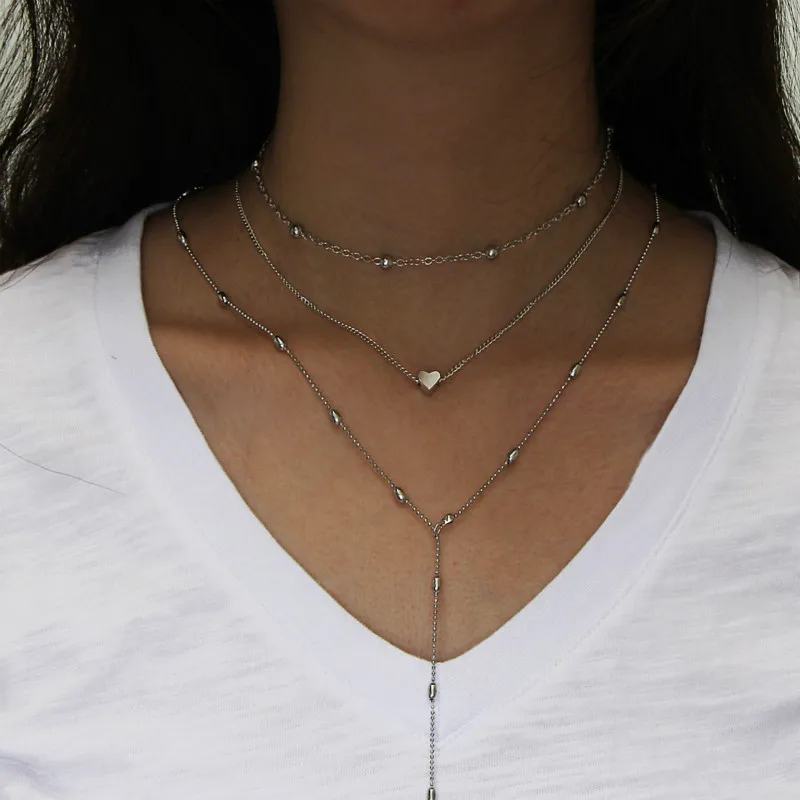 Корейские модные ювелирные украшения трендовые многоэтажные для уличной съемки