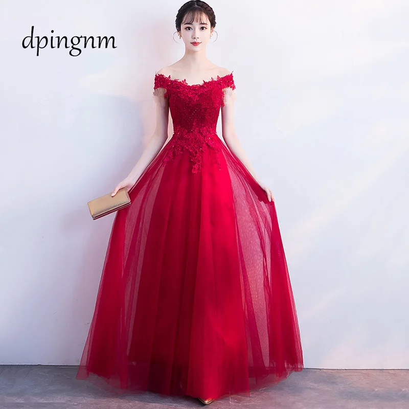 Платье Vestido Longo модное платье с v-образным вырезом и открытыми плечами украшенное