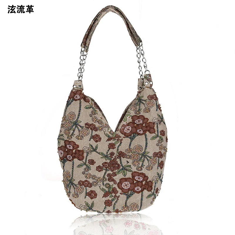 2017 Осенняя льняная летняя шляпа вышивка женский цветочный клатч сумка для выхода