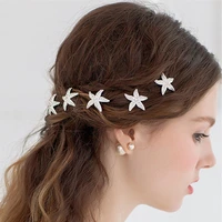 100 pcs starfish bridal wedding prom crystal rhinestone hair pins hair accessory