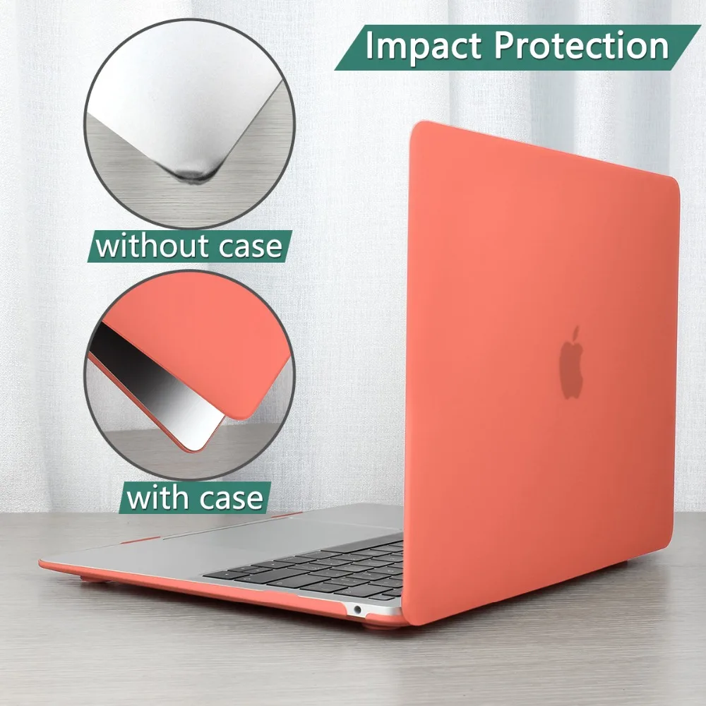 Премиум матовый чехол для MacBook Air 11 12 дюймов, рукав для ноутбука Macbook Pro 13 15 Touch Bar Touch ID+ чехол для клавиатуры