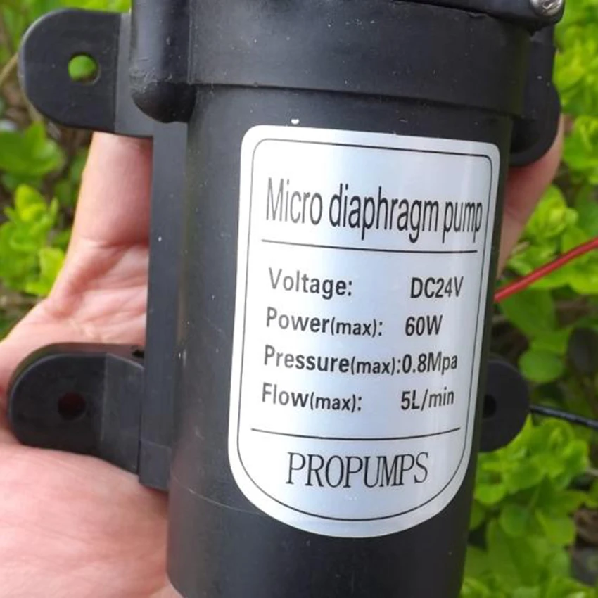 Diaphragm Pump DC 24V 60W motor 5L/Min 0.8Mpa Household Self-Priming High Pressure Water Pumps Booster Circulating | Обустройство