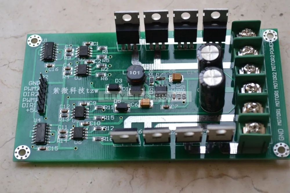 IRF3205 Dual Motor Driver Module board H-bridge DC MOSFET 3-36V 10A Peak 30A 