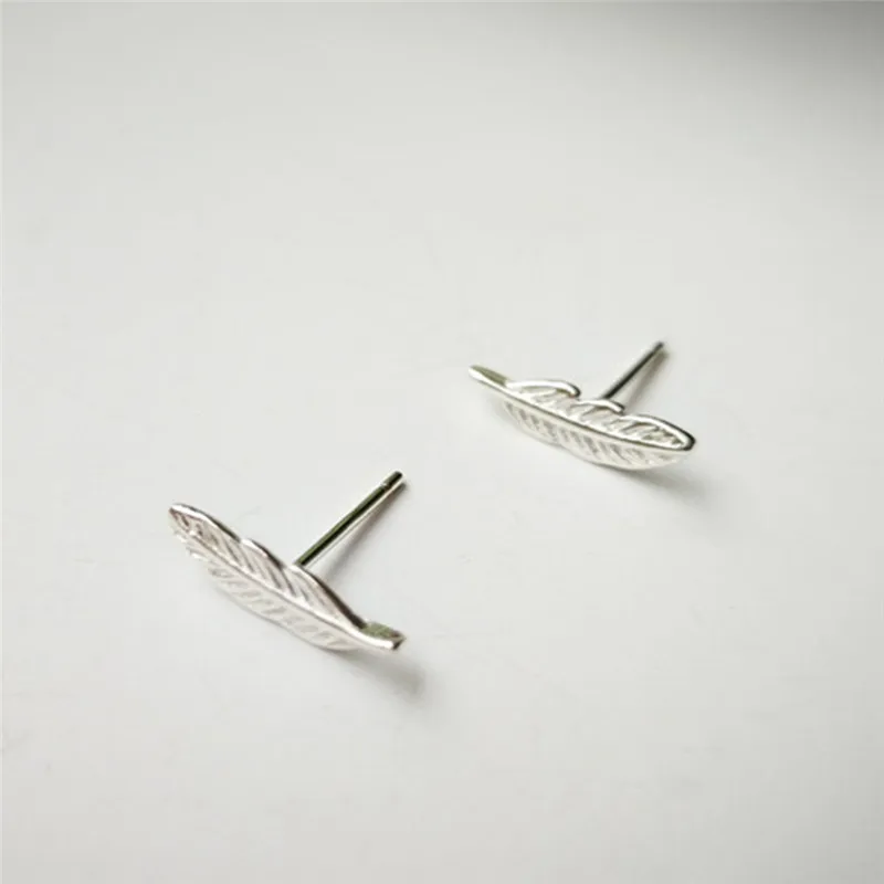 Женские серьги в форме пера из серебра 100% пробы R4 | Украшения и аксессуары