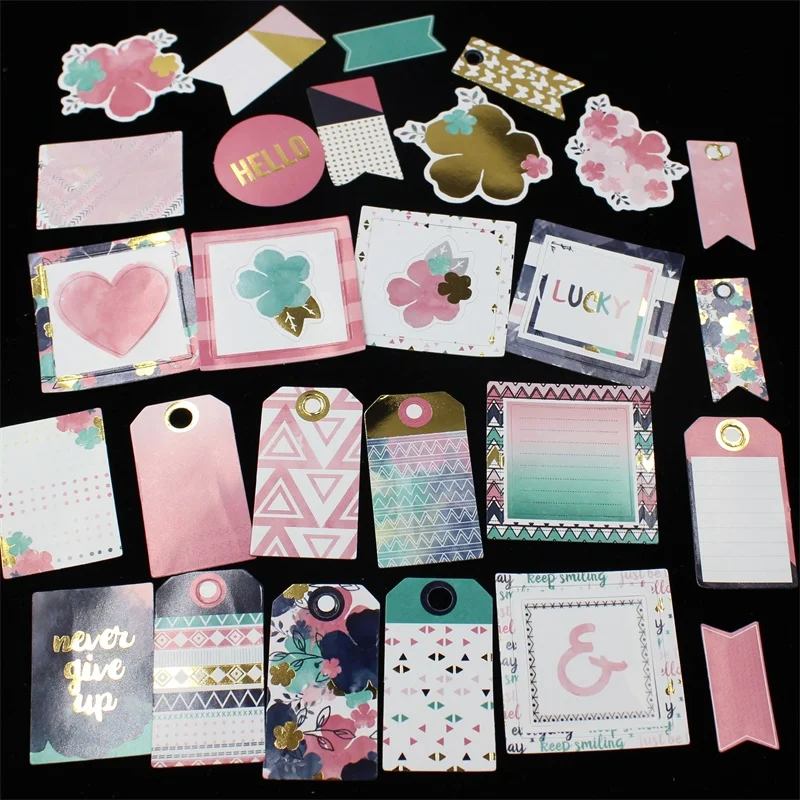 70pc никогда не сдается кардшток высечки для скрапбукинга Happy