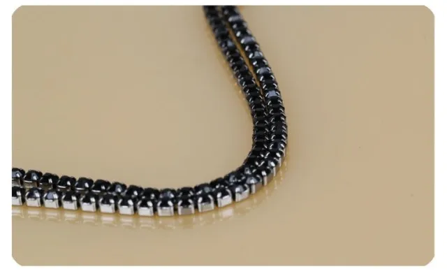 Стразы металлические ремешки однорядные черные и белые Кристальные плотные для