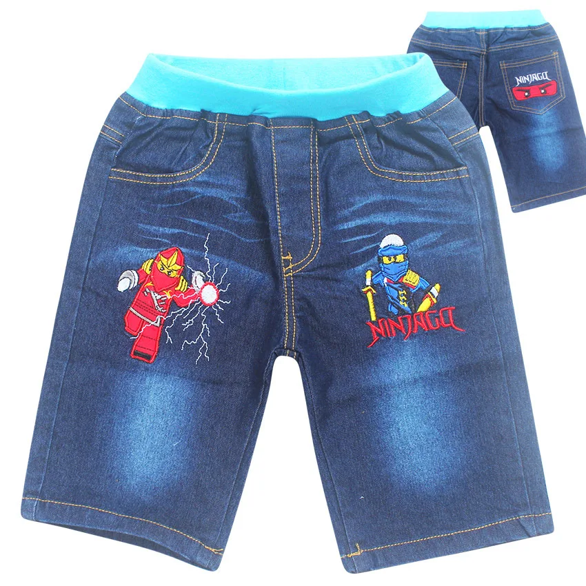 2019 Summer Infant cotton Jeans Shorts For Boy Cool Style Denim Boy's ninja Ninjago Children | Детская одежда и обувь