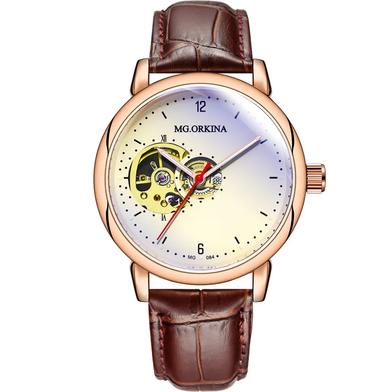 Часы мужские водонепроницаемые механические из нержавеющей стали с