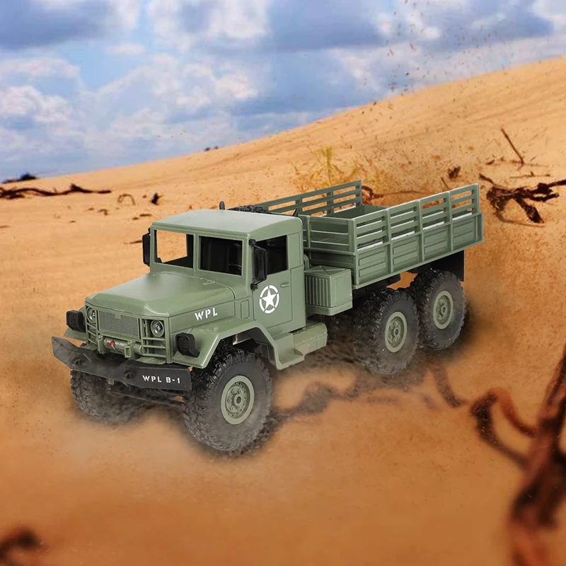 WPL B-16 1/16 2,4G 4WD внедорожник RC Военный Грузовик Рок Гусеничный армейский автомобиль