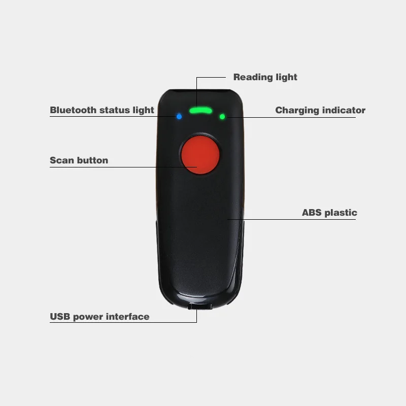 Карманный беспроводной сканер штрих кода с Bluetooth портативный лазерный