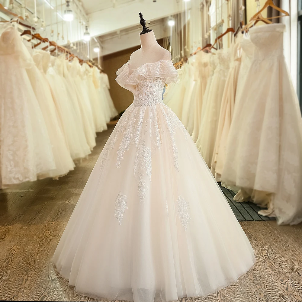SL 6037 свадебное платье с открытыми плечами Vestido De Noiva 2019 размера плюс открытой
