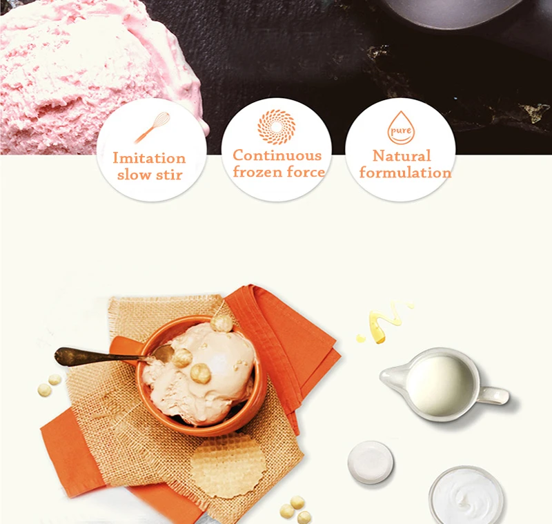 Мини-машина для приготовления Фруктового мороженого, автоматическая машина для мороженого, 220 В, 90 Вт, бытовая машина для мягкого/твердого мороженого, ICM-700A-1