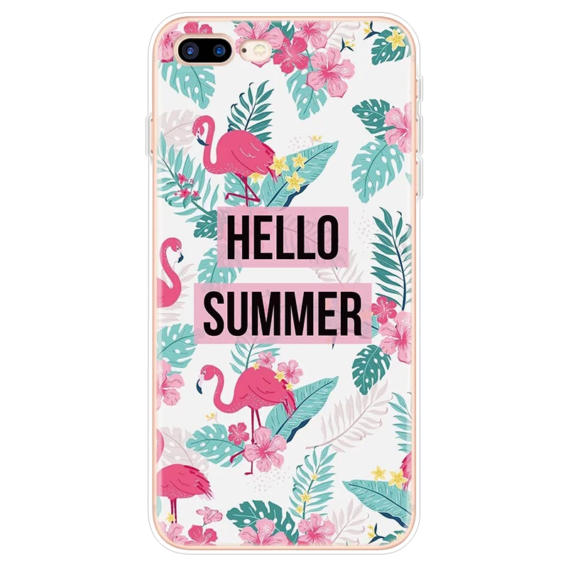 hnhello Летний чехол с цветами для iPhone 7 Plus 8 6 6S Plus 4 4S 5C 5 5S SE силиконовый чехол для iPhone XR X XS Max 9 10 мраморный чехол с единорогом - Цвет: hnhello
