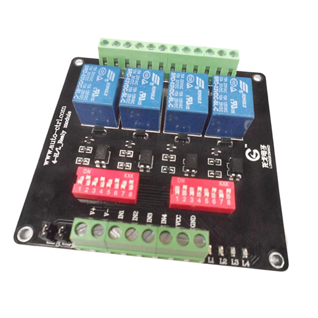 4-Channel 3V/5V/12V/24V Relay Board Module with Optocoupler High / Low Level | Обустройство дома