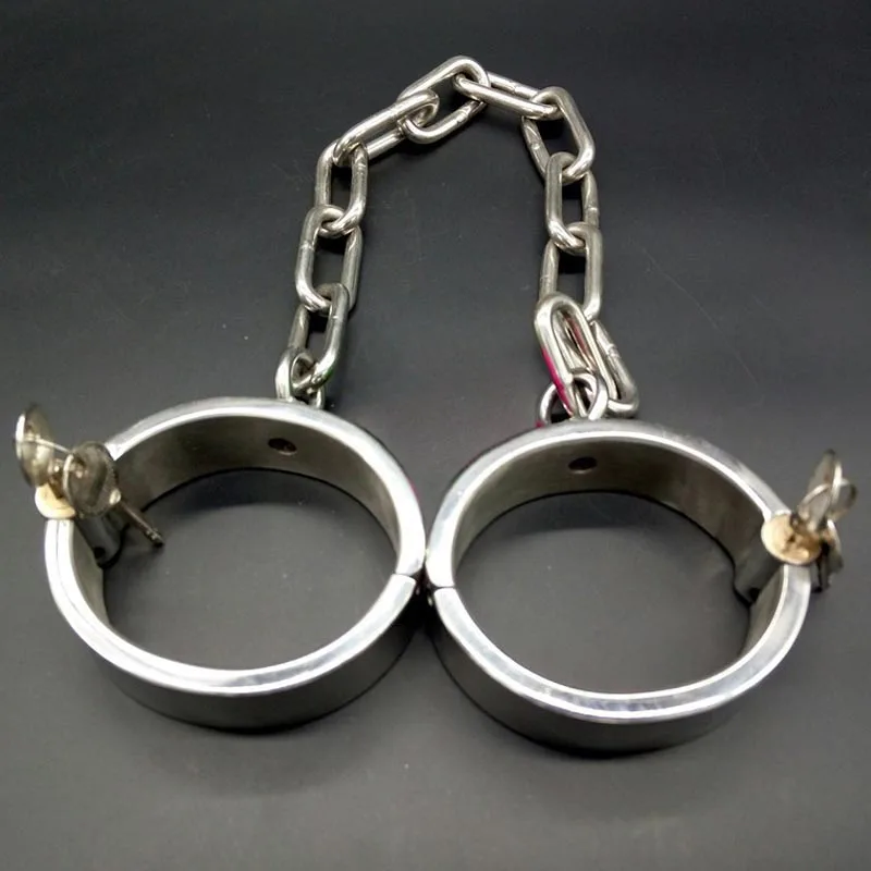 

BDSM fetish stainless steel leg irons adult games slave bondage restraints ankle cuffs sex toys for couples torture sex-toys