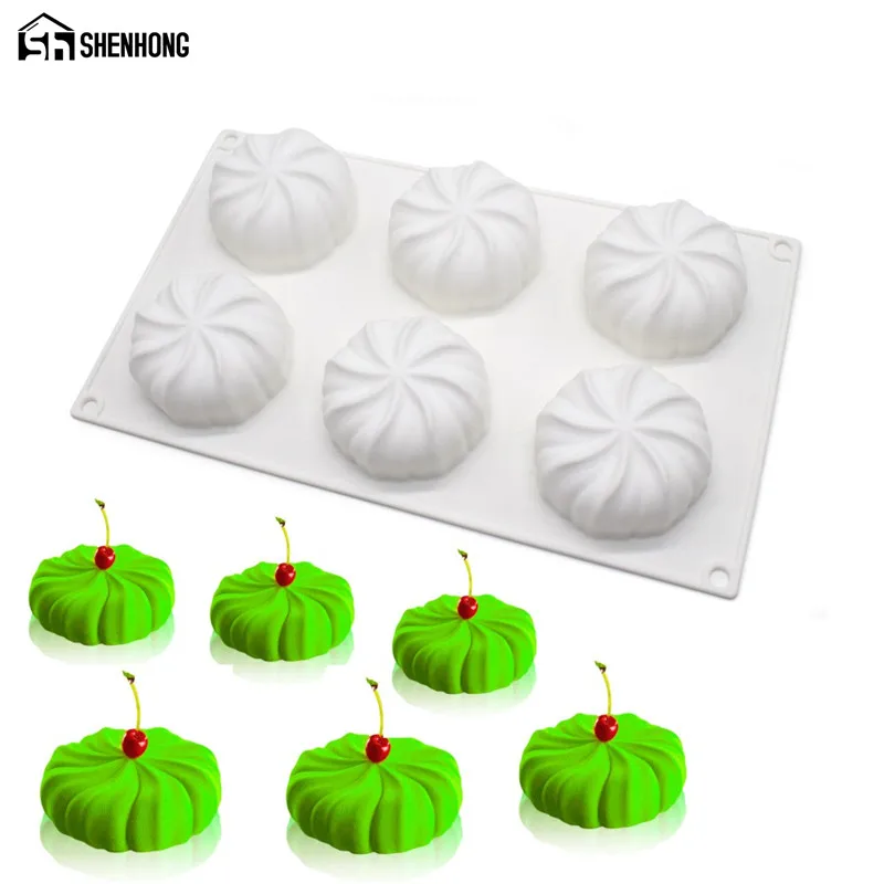 SHENHONG Тыквенный Фонарь 3D Силиконовая форма 6 отверстий формы для торта мусс