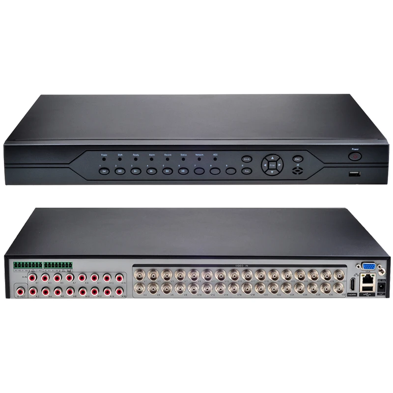 AHD 24CH 1080N видеорегистратор Аналоговый: 24* 1080N Гибридный: аналоговый+ netzwerk 16CH аудио-eingang RS485+ RS232 AHD DVR ONVIF 2HDD Por