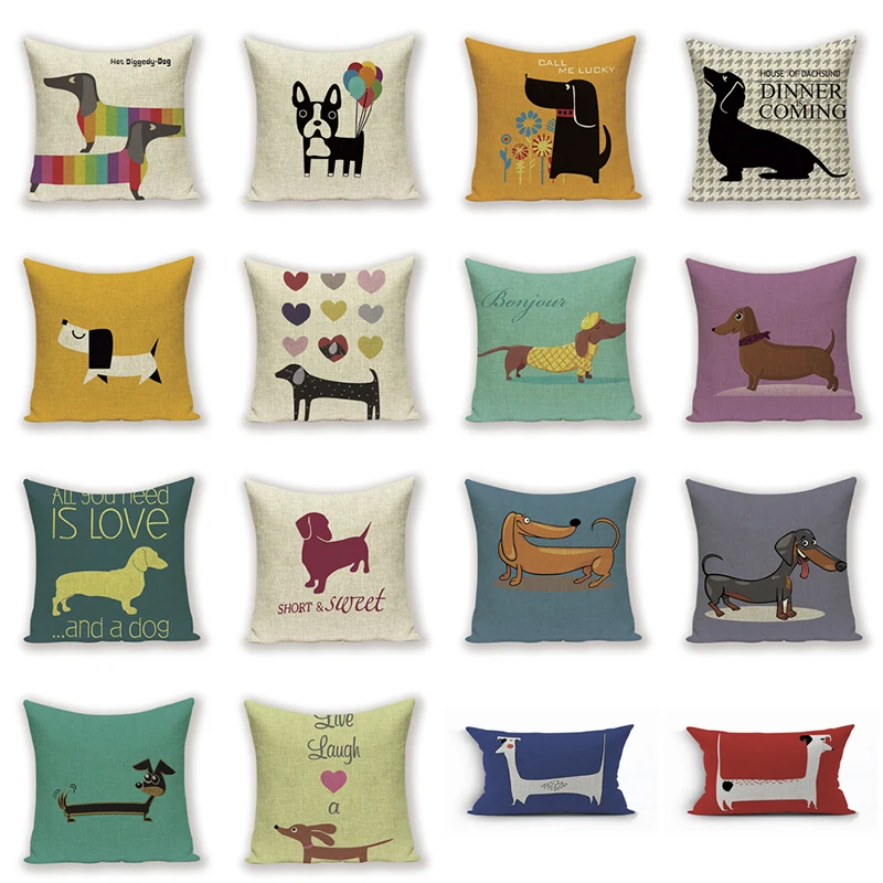Детский льняной чехол для подушки 45x45 см|throw pillow cases|throw pillows kidscolorful covers |