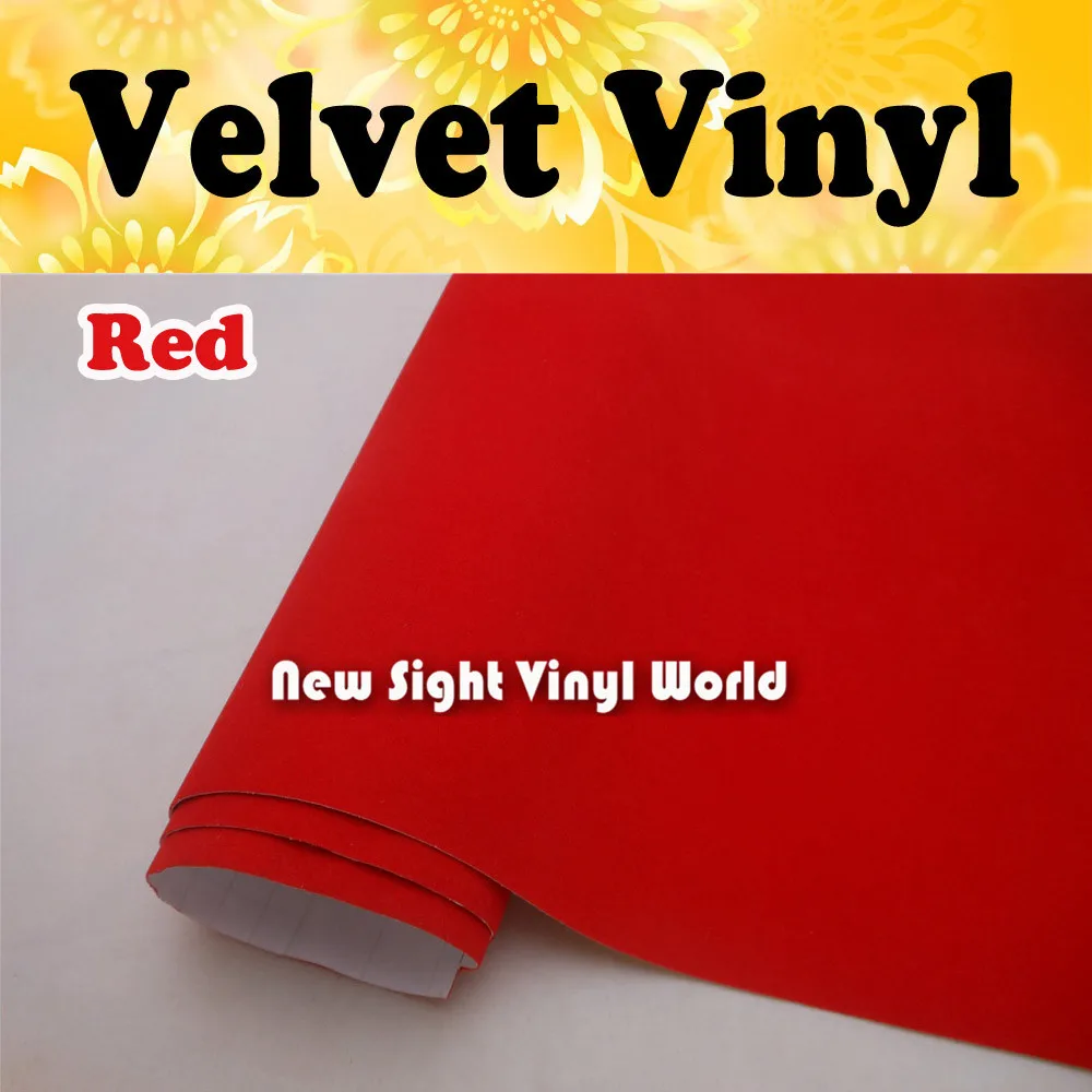 Красная замшевая виниловая обертка красная бархатная Виниловая наклейка для