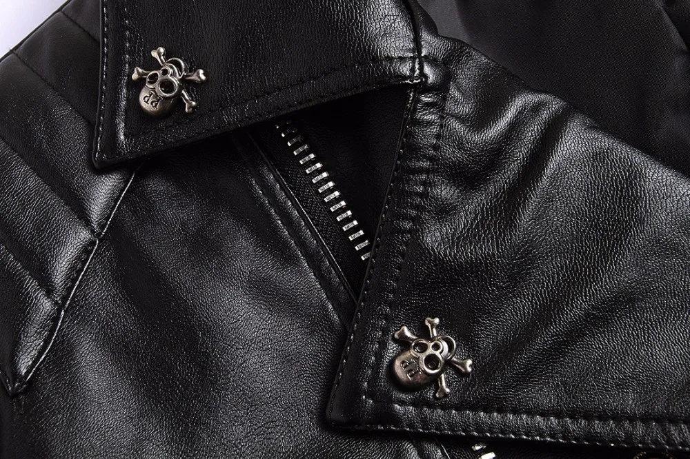 Мужская кожаная куртка в стиле хип-хоп | одежда