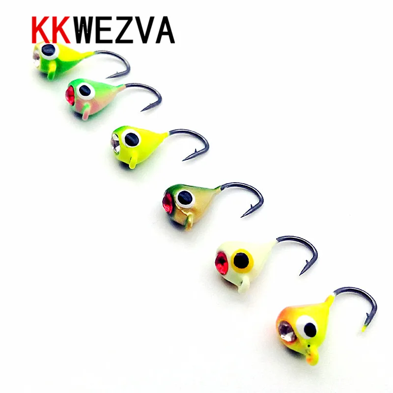 Рыболовная приманка KKWEZVA 6 шт. 1 г 5 см цветная зимняя для подледной рыбалки