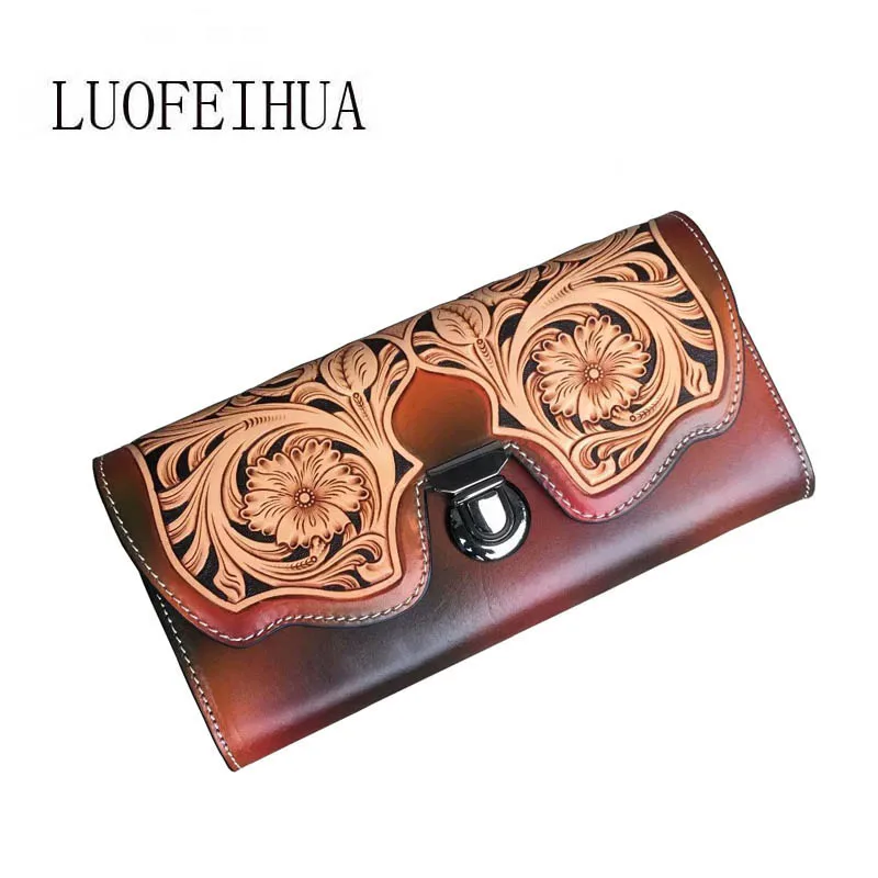 LUOFEIHUA 2019 Новая высококачественная кожаная сумка на плечо с резным тиснением