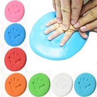 1 pcs air drying soft clay baby hand foot print maker imprint kit casting parent child hand inkpad fingerprint souvenirs