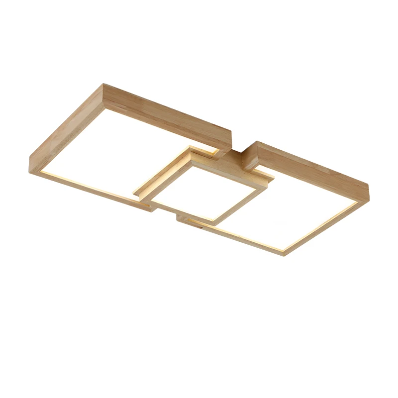 

Nordic style living room led rectangular wooden Sky City Restaurant wood bedroom study LED ceiling lamp LO8188