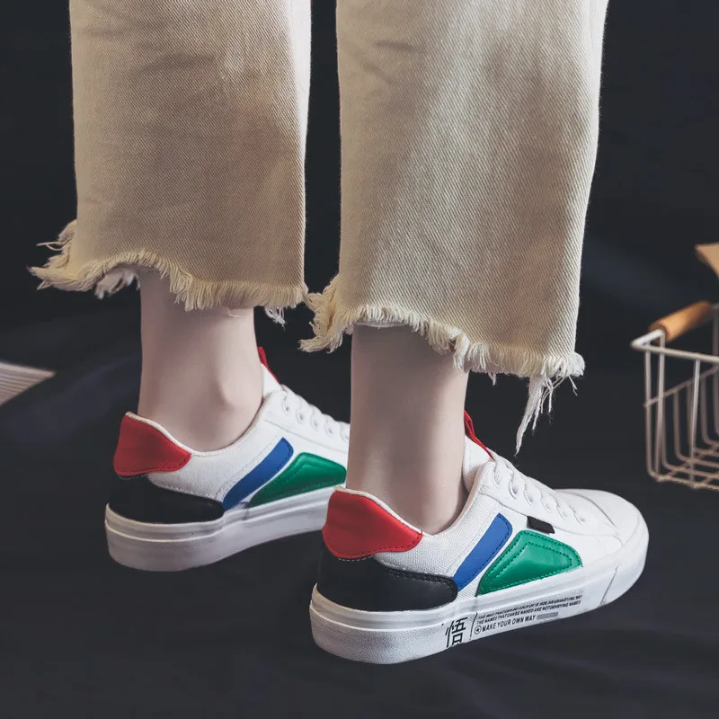 Новинка парусиновая обувь сезон весна-осень Женская в стиле ретро модная пэчворк