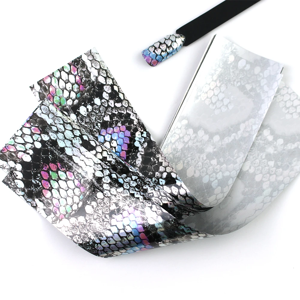 Эруика 16 шт./компл. дизайн ногтей в виде змейки 20*4 см голографические