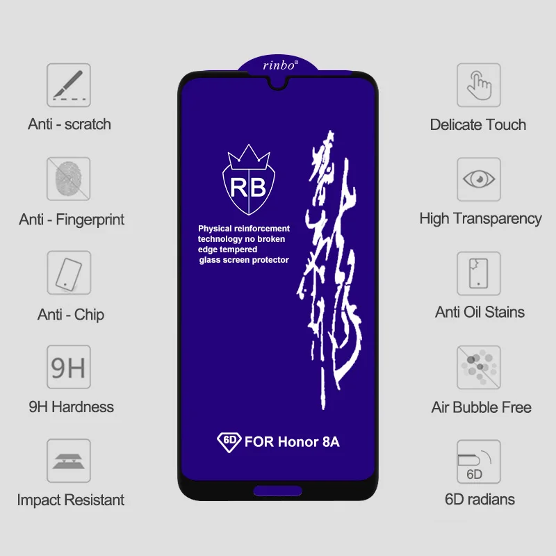 6D Защитное стекло для Huawei Honor 9X 9X Pro, защита экрана Honor V20, закаленное стекло для Huawei Honor 7X8X9X10 Lite
